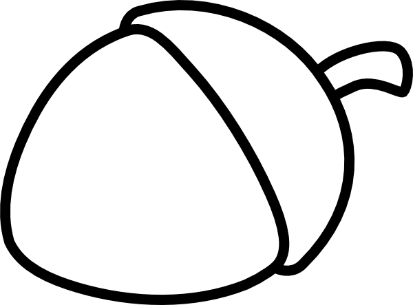 free black and white acorn clip art - photo #36