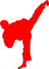 Logo En Rojo Para Taekwondo Clip Art