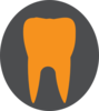 Orange/gray Tooth Clip Art