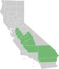 San Joaquin Valley California - Green Clip Art