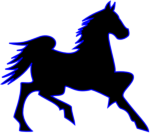 clipart blue horse - photo #7