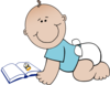 Baby Read Clip Art