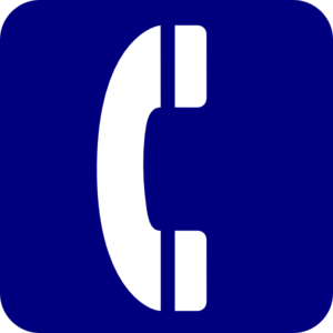 Telephone Symbol Blue Clip Art