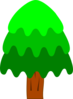 3 Layer Green Tree Clip Art