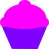 Pink And Curple Cupcake Clip Art