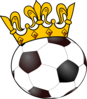 Soccer Ball With Crown Clip Art