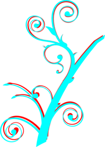 Gray Branch Swirl Clip Art