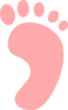 Pink L Foot Clip Art