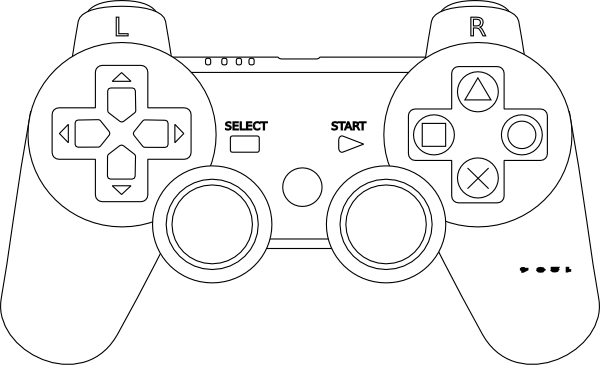 playstation 1 controller drawing