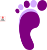Purple Left Footprint Clip Art