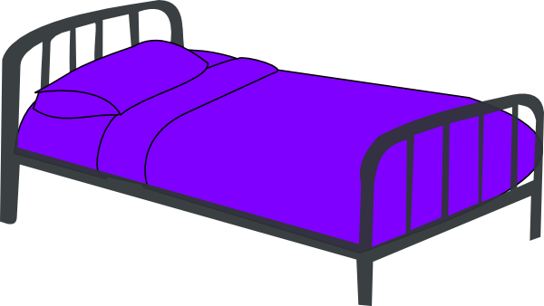 Purple Bed Clip Art at Clker.com - vector clip art online, royalty ...