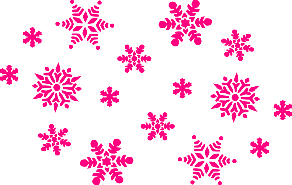 pink snowflakes clip art at clker com vector clip art online