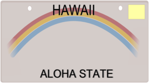Hawaiian License Plate Template Clip Art at  - vector