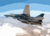 An F-14a  Tomcat  Assigned To The  Checkmates  Of Fighter Squadron Two One One (vf-211) Prepares To Make A Bombing Run. Clip Art
