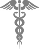 Gray Caduceus Clip Art