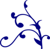 Navy Blue Flower Design Clip Art