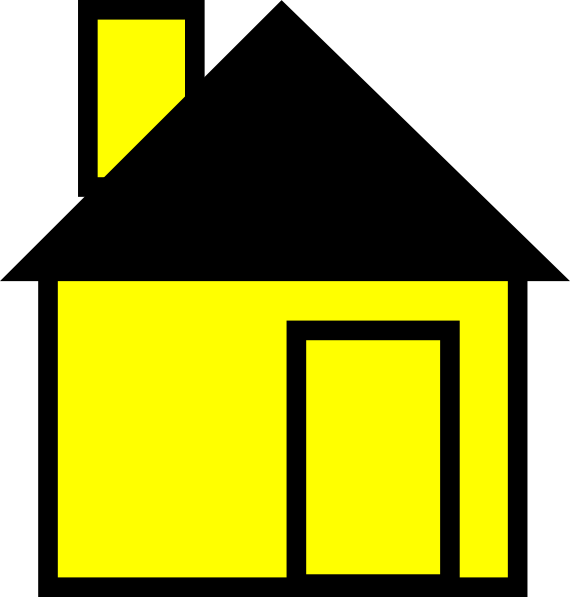 simple house clipart. Simple House Yellow clip art