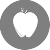 Gray Circle Apple Clip Art