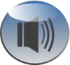 Audio Speaker Glossy Icon 75% Opaque Clip Art Clip Art