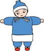 Snow Child Smiling Clip Art