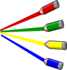 Color Pencil Stripes Small Pencils Clip Art