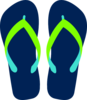 Dark Blue Flipflops Clip Art