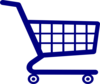 Shopping Cart - Navy Clip Art