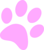 Small Pink Paw Clip Art