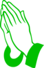 Green Praying Hands Clip Art