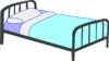 Blue Bed Clip Art at Clker.com - vector clip art online, royalty free ...