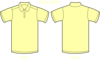 Polo Shirt Pale Yellow Clip Art