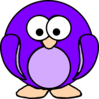 Purple Penguin Clip Art