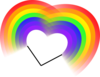 Double Rainbow Heart Clip Art