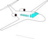White Plane Clip Art