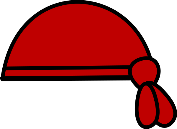 Red Pirate Bandana Clip Art At Clker Com Vector Clip Art Online Royalty Free Public Domain