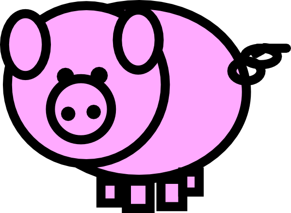 pink pig clip art free - photo #31