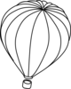 Hot Air Balloon Grey Clip Art