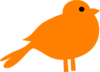Little Orange Bird Clip Art