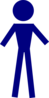 1person-blue Clip Art