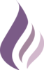 Dk Purple Flame Logo Clip Art