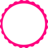 Pink Scallop Circle Frame Clip Art