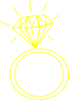 Diamond Ring-yellow Clip Art