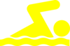 Yellow Swimmer Clip Art