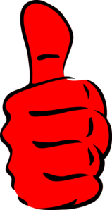 Thumb Up Red Left Clip Art
