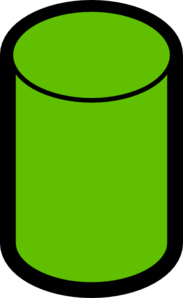 Green Database Clip Art