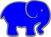Blue Elephant Clip Art