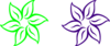 Lime Green And Purple Flower Clip Art