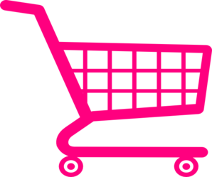 Shopping Cart - Hot Pink Clip Art