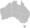 Blank Grey Australia Map Clip Art