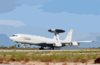 A U.s. Air Force E-3 Sentry Airborne Warning And Control System (awacs) Lands At U.s. Naval Support Activity Souda Bay Clip Art